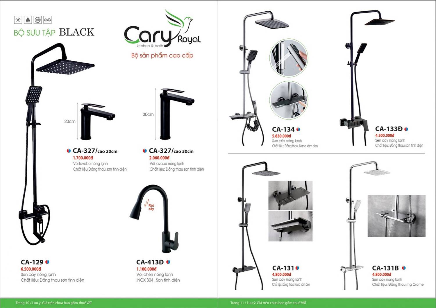 Thiết bị vệ sinh CARY ROYAL Catalogue và Bảng giá mới nhất 2024 - 2025 /Page 8
